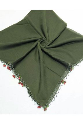 روسری خاکی ساتن ALLURİNG - کد 97749657