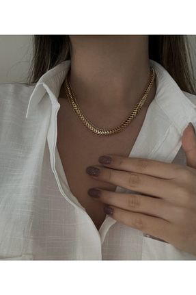 گردنبند جواهر طلائی زنانه روکش طلا ZWEIG - کد 211290616