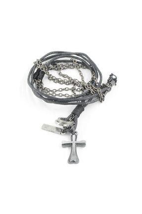 گردنبند جواهر مشکی زنانه چرم Tedz Collection - کد 211539880