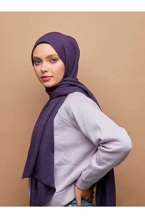 شال بنفش زنانه پنبه ای GULDEN SCARFS - کد 211405398