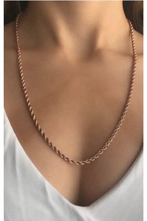 گردنبند استیل ( فولاد ) صورتی زنانه استیل (فولاد) Çelik - کد 212307344