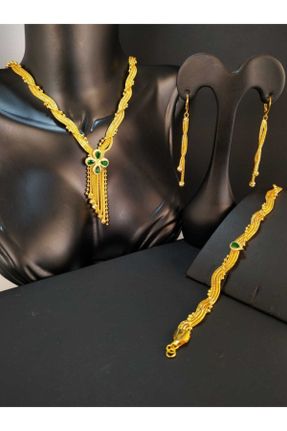 ست جواهر طلائی زنانه روکش طلا کد 192728512