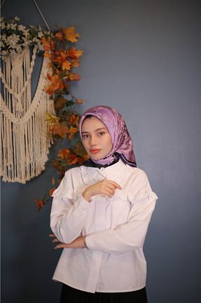 روسری صورتی 90 x 90 The Verona Scarves - کد 214020435