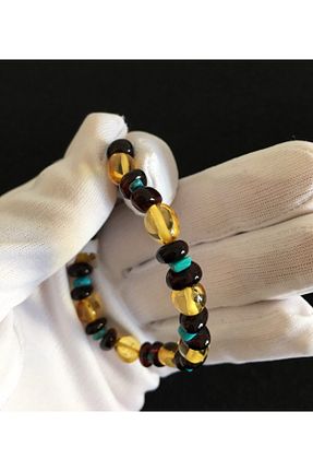 دستبند جواهر فیروزه ای زنانه سنگ طبیعی İpek Kehribar - کد 36494969