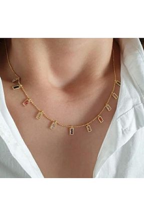 گردنبند نقره طلائی زنانه 925 عیار Wind Silver - کد 65195135