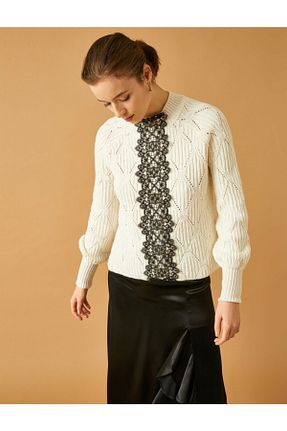 پلیور نباتی زنانه Baklava Koton - کد 32874875