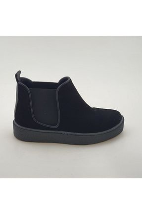 بوت / نیم بوت مشکی زنانه چرم خالص VİNİCCİ AYAKKABI - کد 65334035