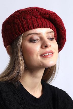 کلاه پشمی زرشکی زنانه اکریلیک EKstore - کد 65435199