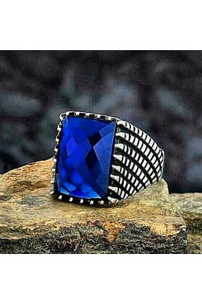 انگشتر نقره آبی مردانه 925 عیار Argento Silver - کد 65888738