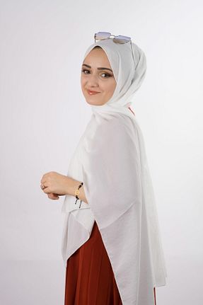 شال سفید زنانه پلی استر کد 42885256