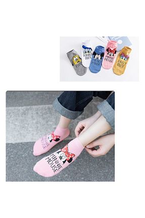 جوراب زرد زنانه پنبه - الاستین footmania - کد 131380507