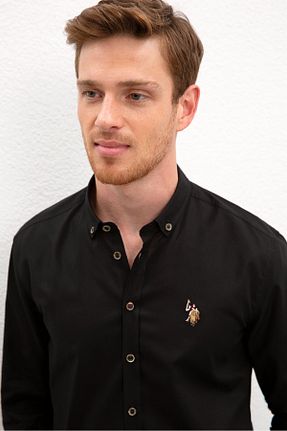 پیراهن مشکی مردانه اسلیم فیت U.S. Polo Assn. - کد 213018126