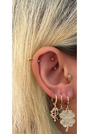 گوشواره جواهر طلائی Markiz Takı - کد 213422509
