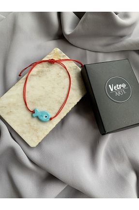 دستبند جواهر قرمز زنانه سنگ طبیعی Vetro Arte - کد 82500014