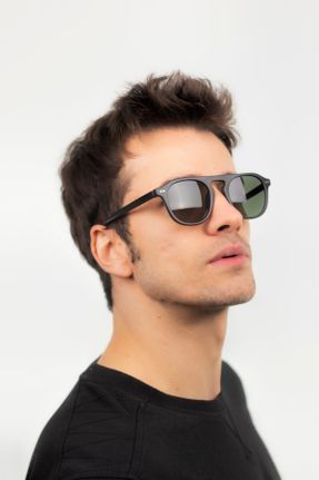 عینک آفتابی مشکی مردانه 52 UV400 استخوان بیضی کد 166807796