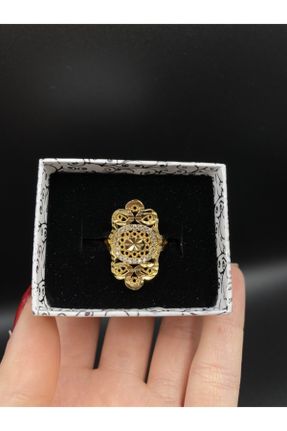انگشتر جواهر طلائی زنانه روکش طلا کد 214197323