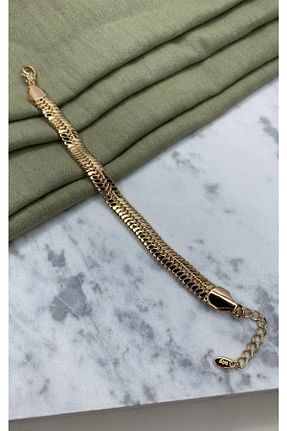 دستبند استیل (فولاد) طلائی زنانه روکش طلا NOBLE ACCESSORY - کد 213569451