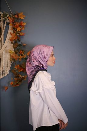 روسری صورتی 90 x 90 The Verona Scarves - کد 214020435