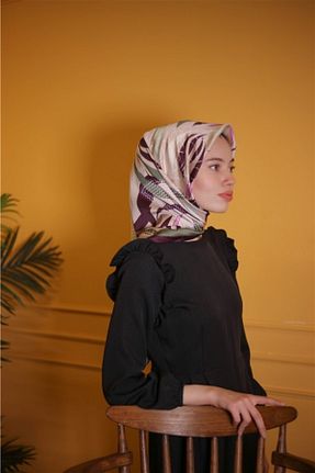 روسری صورتی 90 x 90 The Verona Scarves - کد 214204947