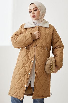 کاپشن حجاب قهوه ای زنانه پلی استر InStyle - کد 214890823
