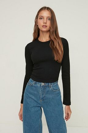 بلوز مشکی زنانه ساده AFC Shop - کد 215010023