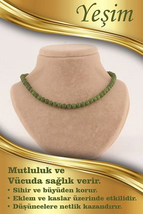 گردنبند جواهر سبز زنانه OSMANLI DEĞERLİ TAŞ - کد 215053489