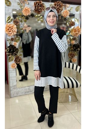 تونیک حجاب مشکی زنانه ویسکون Vis Major - کد 215484241