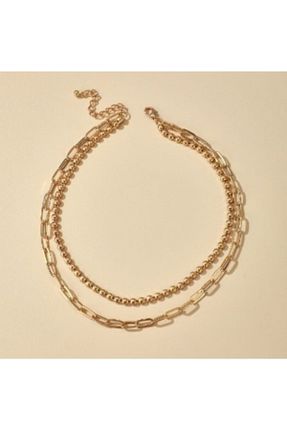 گردنبند جواهر طلائی زنانه زیرکن Genel Markalar - کد 215324134