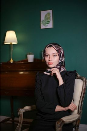 روسری قرمز 90 x 90 The Verona Scarves - کد 214965825