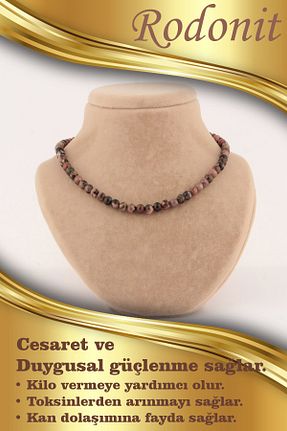 گردنبند جواهر رنگی زنانه سنگ OSMANLI DOĞAL TAŞ - کد 215400782