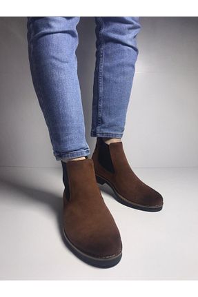 بوت / نیم بوت قهوه ای زنانه چرم مصنوعی MF MARKA SHOES - کد 66518034
