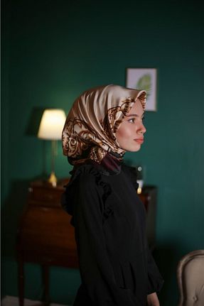 روسری زرشکی 100 x 100 The Verona Scarves - کد 215031386