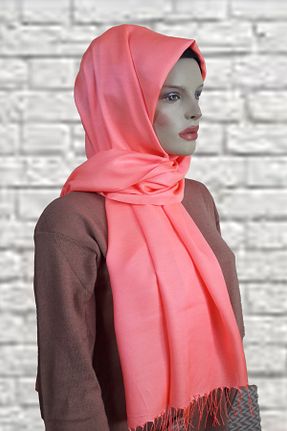 شال نارنجی زنانه ویسکون şehri şal - کد 214899240