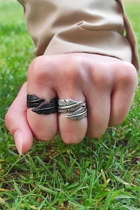 انگشتر جواهر مشکی زنانه روکش نقره The Collection - کد 208662518