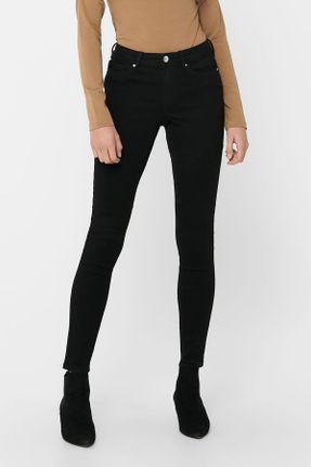 شلوار جین مشکی زنانه پاچه تنگ فاق بلند جین بلند کد 216971938