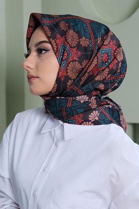 روسری آبی پلی استر 100 x 100 کد 216182343