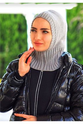 روسری طوسی ساده DİFEN MODA - کد 216208260