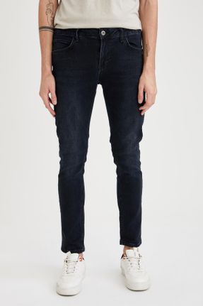 شلوار جین آبی مردانه پاچه تنگ استاندارد کد 71294682