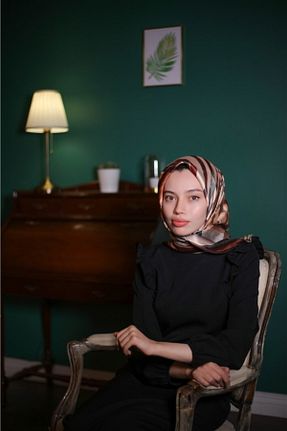 روسری نارنجی 90 x 90 The Verona Scarves - کد 216596534