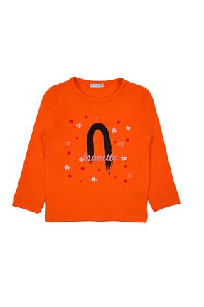 سوئیشرت نارنجی بچه گانه چاپی Mavipink - کد 216351037