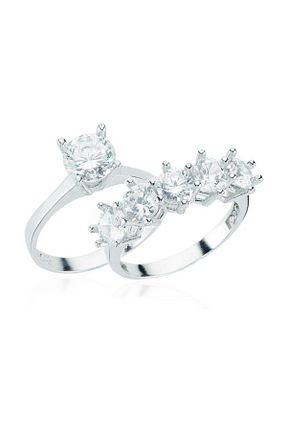 انگشتر نقره زنانه زیرکن Erer Gümüş - کد 37576912