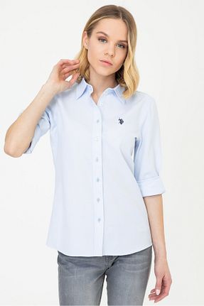 پیراهن آبی زنانه اسلیم فیت U.S. Polo Assn. - کد 207952416