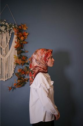 روسری قرمز ساده The Verona Scarves - کد 217070008