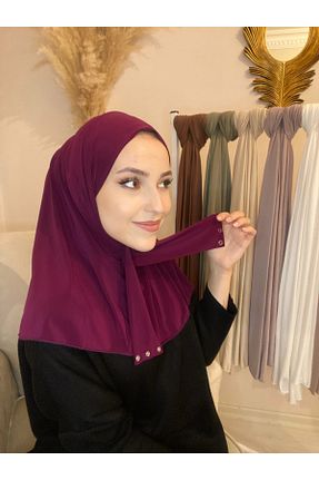 شال زرشکی زنانه پنبه ای Helya - کد 217163381