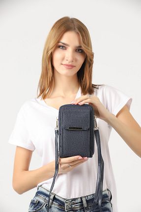 کیف دوشی سرمه ای زنانه چرم مصنوعی Universal - کد 217163975