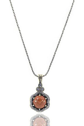 گردنبند نقره قهوه ای زنانه 925 عیار Doğan Silver - کد 217530179