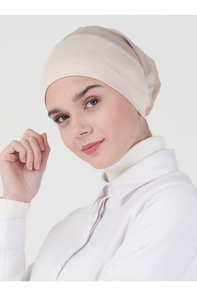 کلاه شنای حجاب بژ زنانه Ecardin - کد 217849028