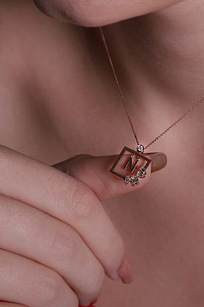گردنبند الماس طلائی VS1 eddiajewellery - کد 218055912