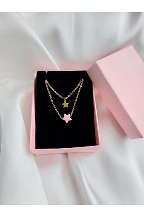 گردنبند جواهر صورتی زنانه چرم REN AKSESUAR - کد 218244982