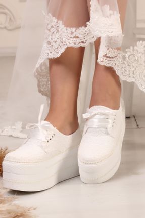 کفش پاشنه بلند پر سفید زنانه پارچه نساجی پاشنه متوسط ( 5 - 9 cm ) پاشنه پر کد 218299213